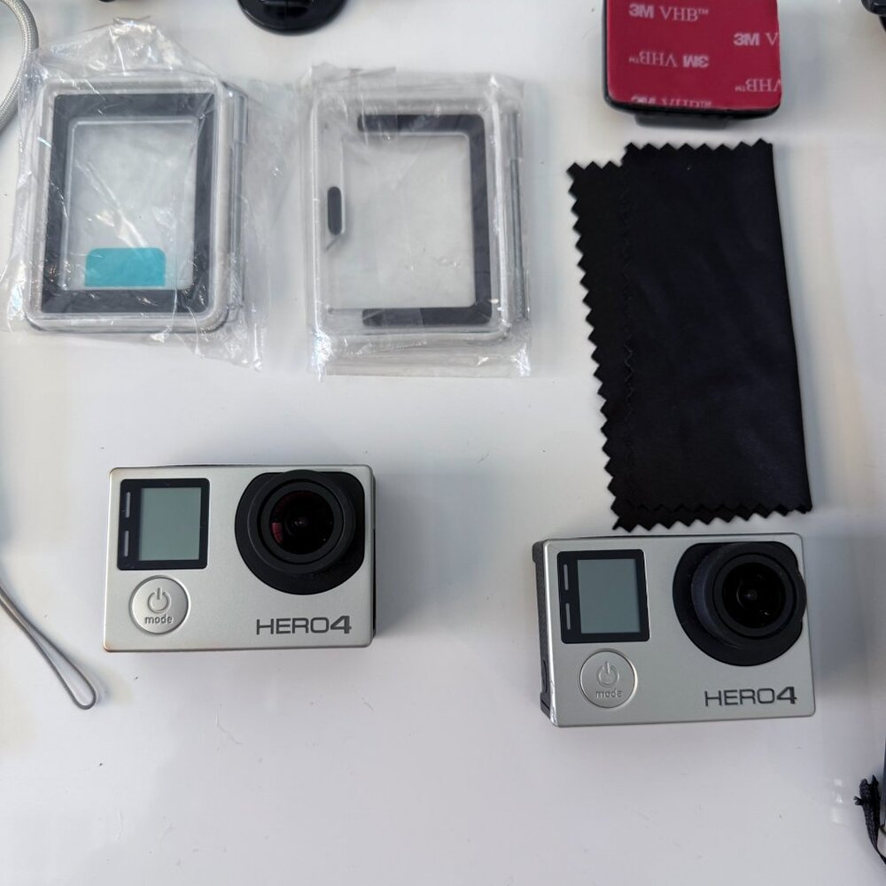 GO PRO HERO4 - 2 GO PRO's + 28 Piece Accessory Kit - Picture 2 of 10